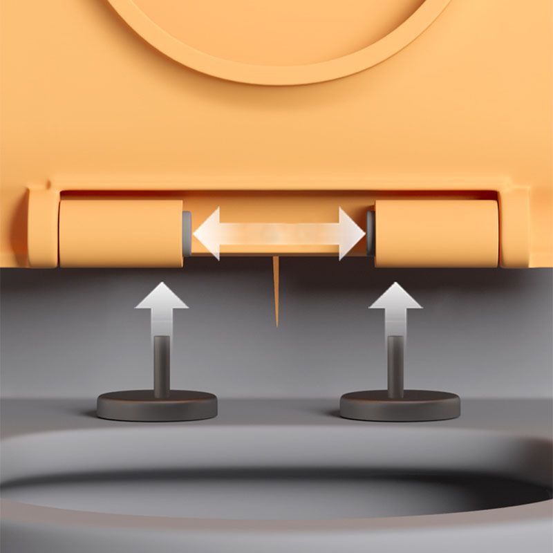 Orange Household Toilet Siphon Jet Toilet All-In-One Ceramic Toilet