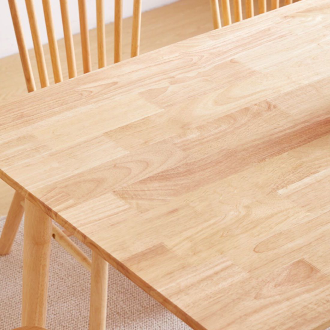 Modern 1/4/5/7 Pieces Rectangle Dining Set Solid Wood Dining Table with Chairs