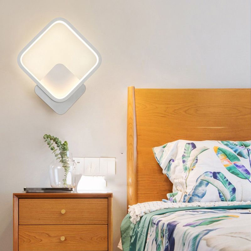 Square Wall Light Sconces Modern Metal 1 Light Wall Mount Light Fixture
