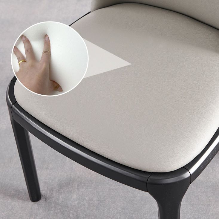 Modern Style Dining Chair Armless Chairs with Wooden Legs for Home