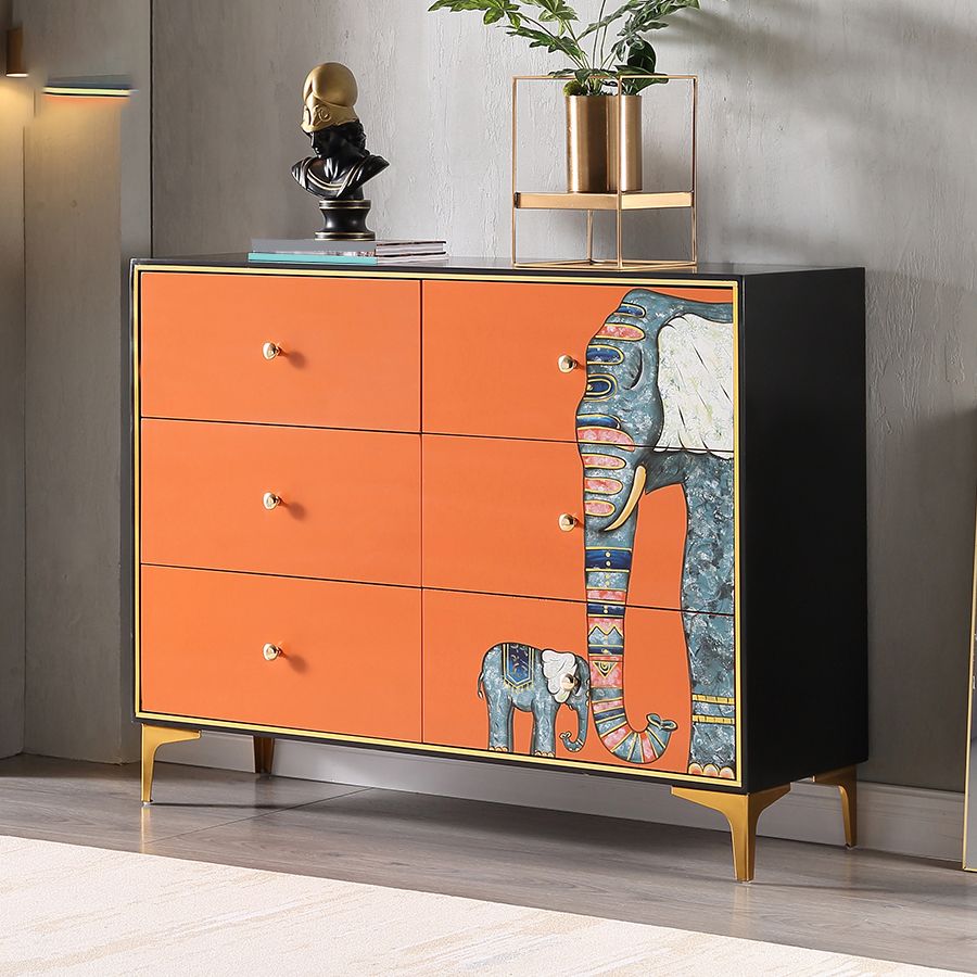 Horizontal Glam Double Chest Soft-Close Drawers Storage Chest