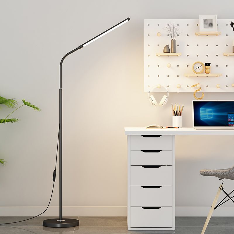 1 lampadaire linéaire léger modernisme lampe standard en métal pour le salon