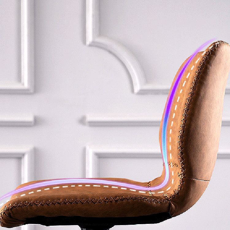 Rotating Leather Seat Barstool Nordic Style Black Pedestal Bar Stool for Dining Room