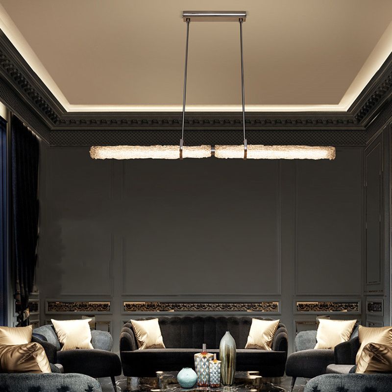 Glass Shade Hanging Island Lights Modern LED Island Lighting Ideas for Kitchen
