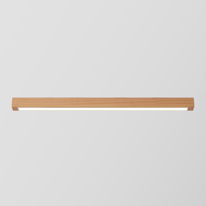 Houten lineaire vorm spoelplafondlicht moderne stijl 1 licht spoel plafond verlichtingsarmaturen