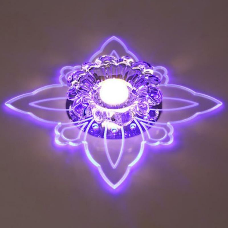 Blossom LED Flush Mount Light Simplicité Crystal Corridor Flush Mount Ceiling Light in Clear