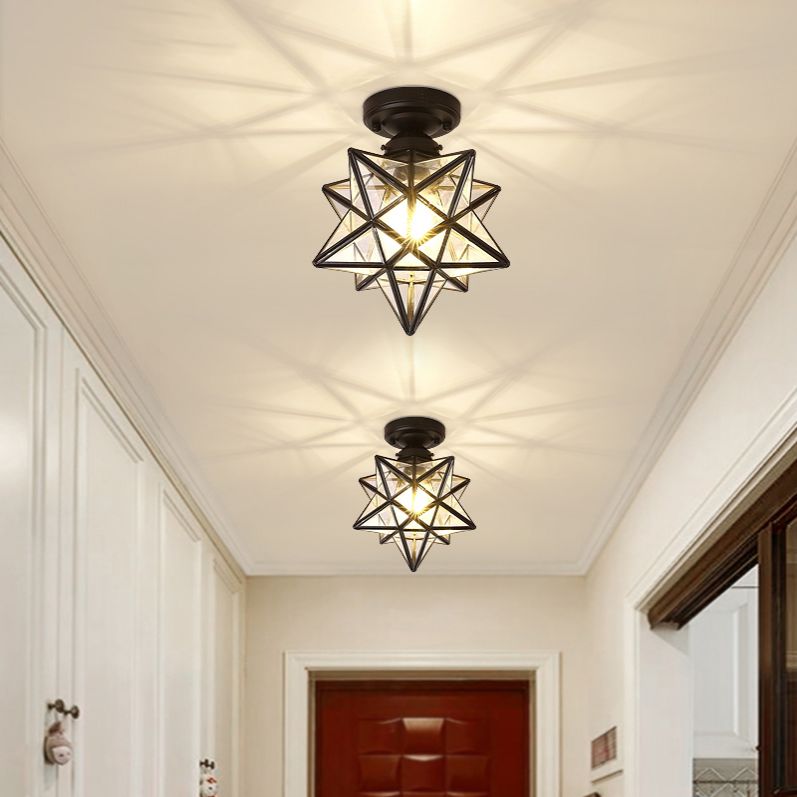 Nordic Simple Industrial Style LED Flush Mount Lighting for Corridor Balcony