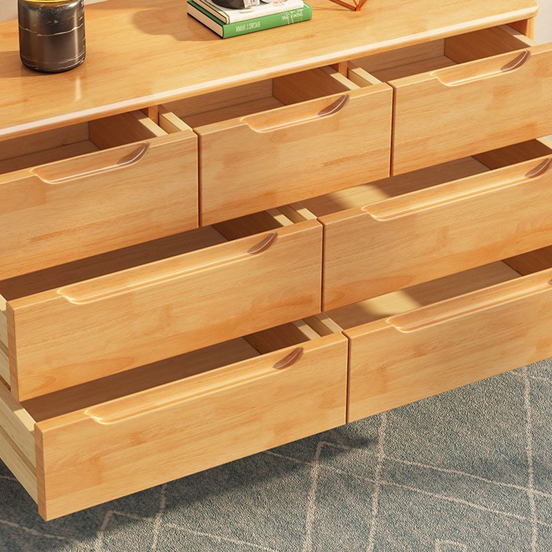 Contemporary Storage Chest Dresser Solid Wood Dresser with 5/6/7 Drawers