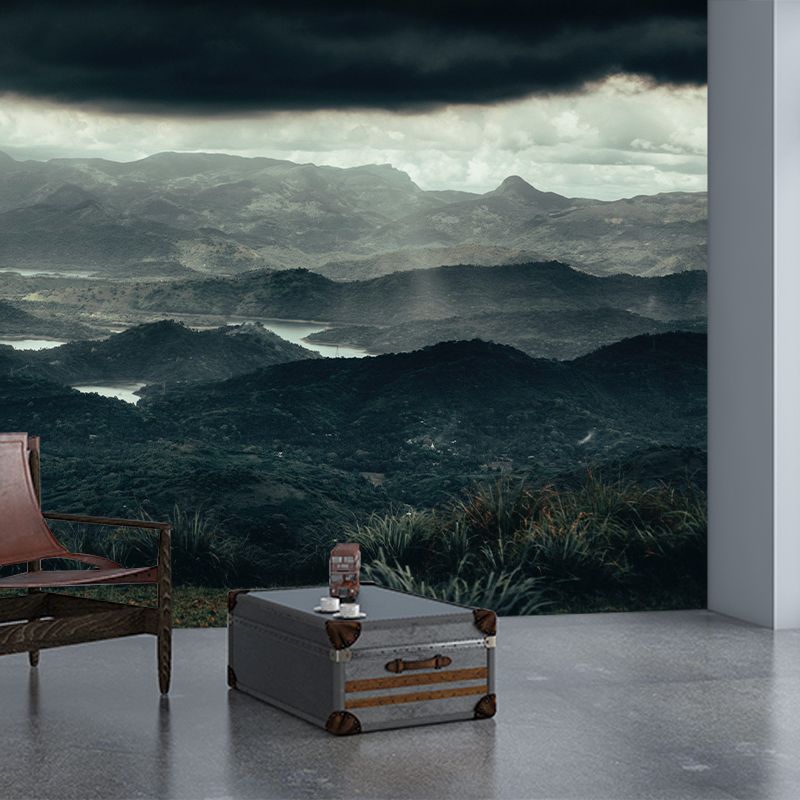 Mural Modern Photography Wallpaper Mountain Range Sitting Room Wall Mural