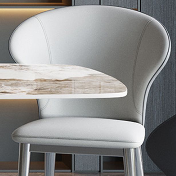 Designer Style 1/2/4/5/7 Pieces Dining Set Sintered Stone Dining Table with Leather Chairs