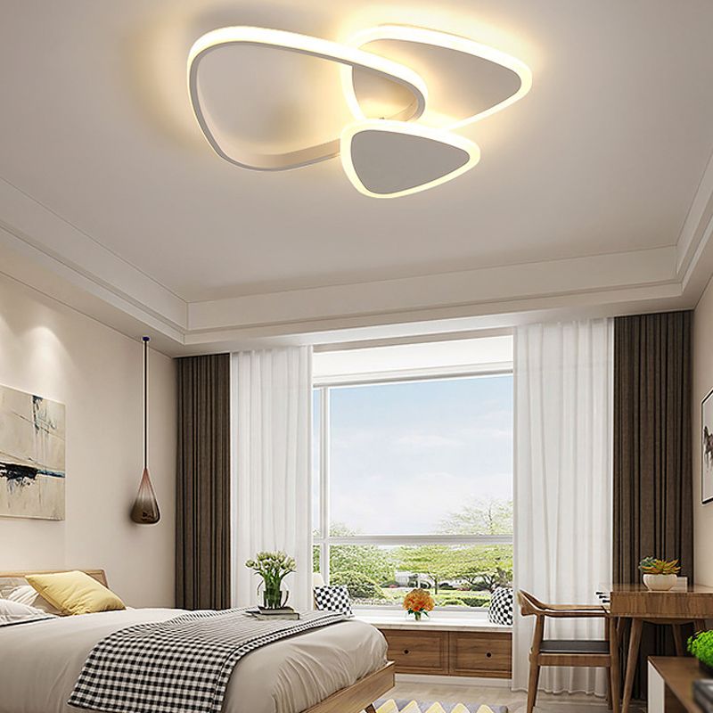 Nordic Triangle Ceiling Mount Light Fixture Metal LED Ceiling Lamp for Bedroom