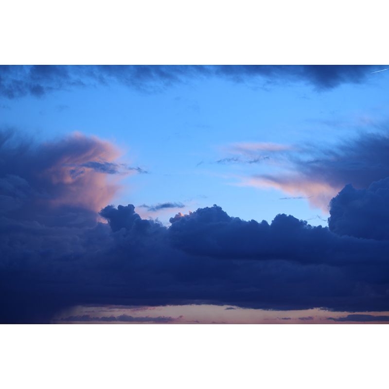 Sky Wall Mural Decal Moisture Resistant for Shops Cafeteria, Made to Measure