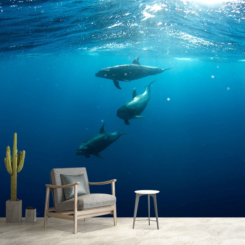 Environment Friendly Wall Mural Wallpaper Underwater Sitting Room Wall Mural