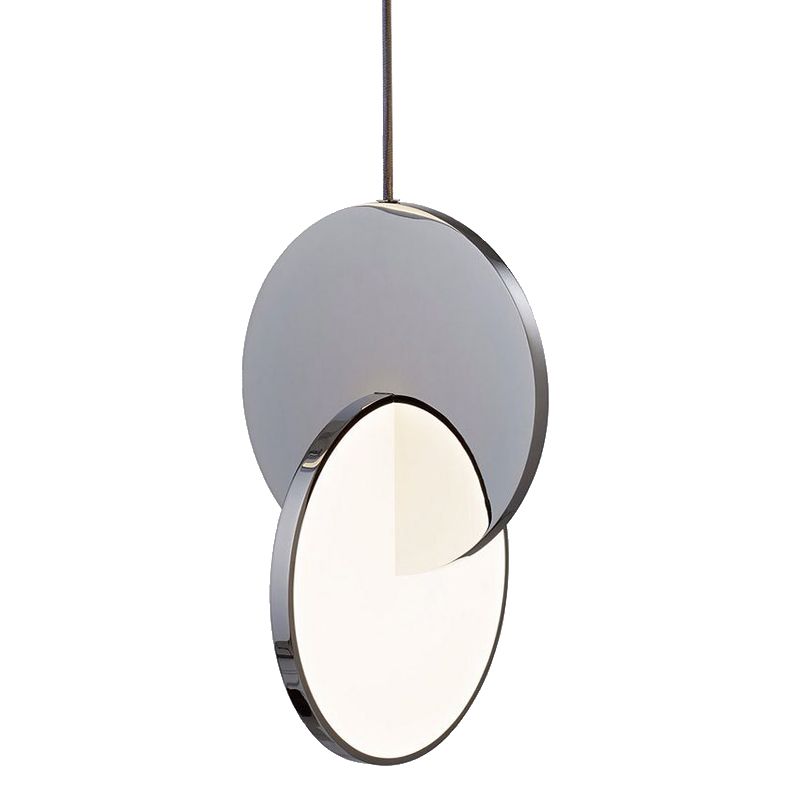 1-Light LED Thin Contemporary Hanging Lamp Kit Metal Pendant Light for Dining Room