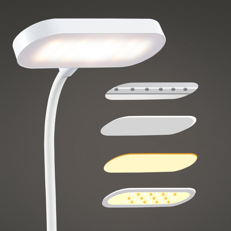 Macaron Rettangolare Reading Lamp Plasticy 1 Head Kids Room Table Light with Port