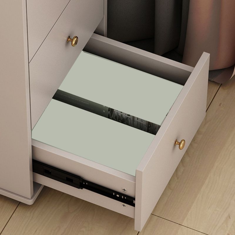 Modern Rectangle Side Cabinet Wood Knobs Storage Cabinet with Drawer