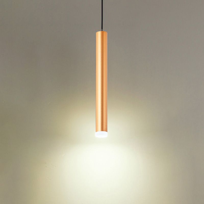 Lámpara de techo colgante de tubo de aluminio Minimalismo LED CHANGING Light para comedor