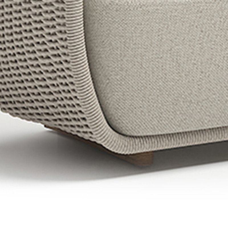 Tropical Teak Outdoor Patio Sofa with Water Resistant Cushion