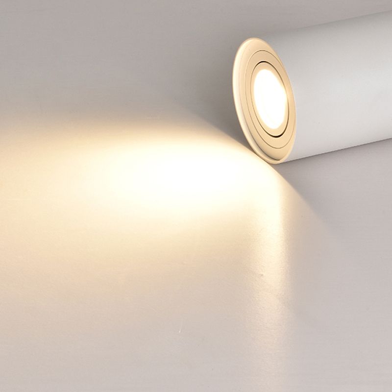 1 / 2 Light Aluminum Flush Mount Light White / Black Cylinder Ceiling Flush Mount