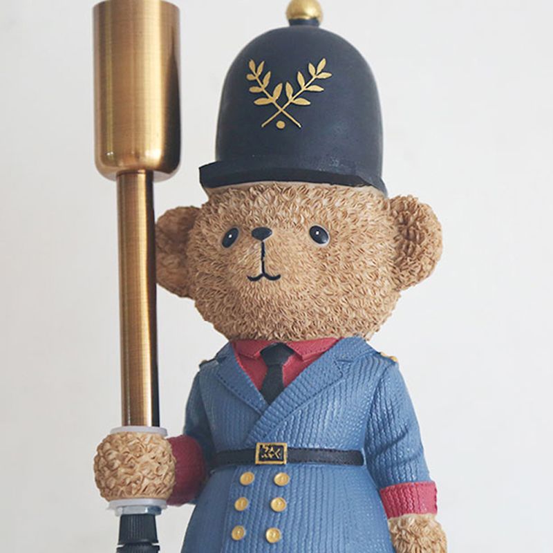 Belle lumière murale à ours jouets avec résine de bougie 1 lumière d'applications bleu clair pour la maternelle