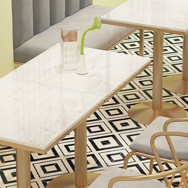 Nordic 1/3/4 Pieces Dining Set Stone Dining Table for Milk Tea Shop Cafe