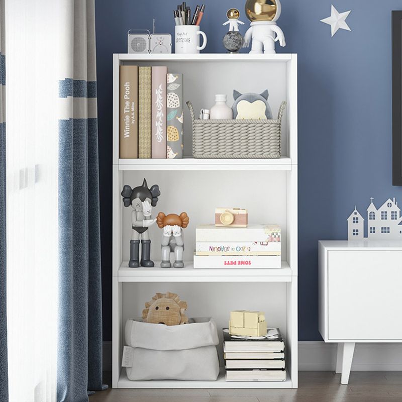 Modern Style Wood Bookshelf Closed Back Bookcase for Home Office