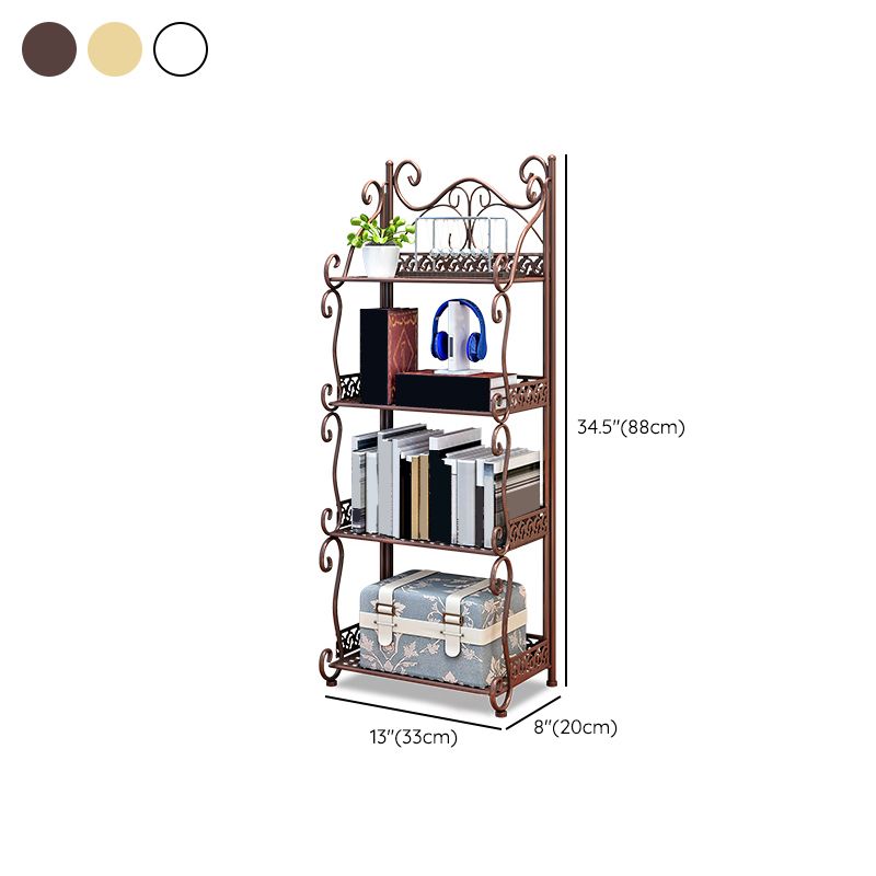 Metal Vertical Book Shelf Etagere Open Shelf Bookcase for Home