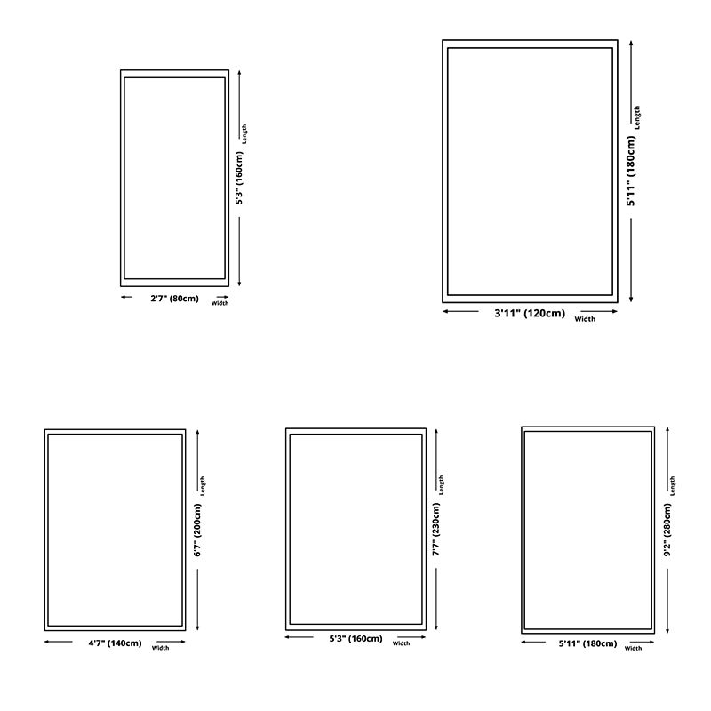 Black Modern Rug Blended Striped Rug Non-Slip Backing Rug for Home Decor