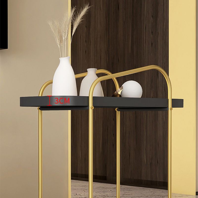11" Wide Glam Corner Table Rectangular Accent Side Table with Storage