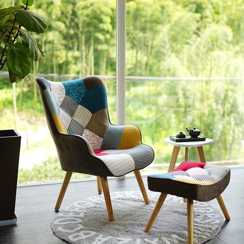 Ergonomic Contemporary Rocking Accent Chair with Seat Cushion Rocker Chair Wingback