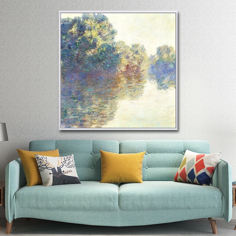 Textured Scenery Painting Wall Art Canvas Print Farmhouse Wall Decor for Living Room