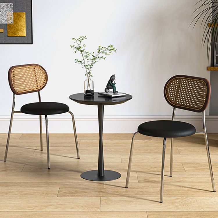 Ensemble de chaises de style contemporain en métal, chaises de salle à manger de cuisine à dossier ouvert