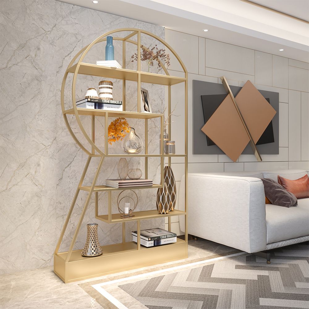 Urban Metal Etagere Bookshelf Vertical Open Bookcase for Home Office