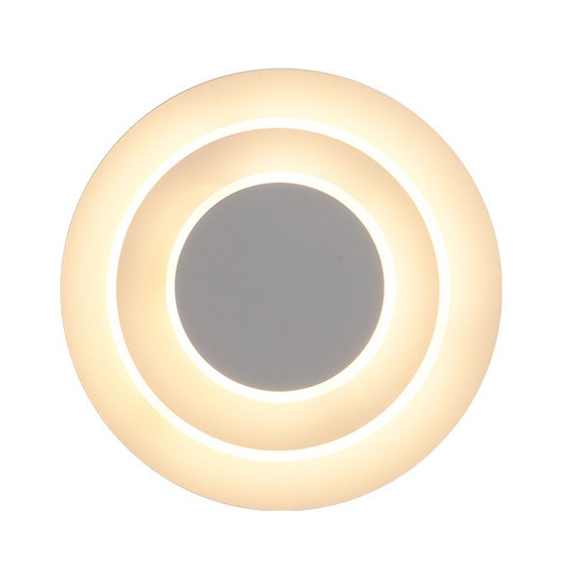 2 Lights LED Wall Mount Light Modern Simple Wall Light with Acrylic Shade for Living Room