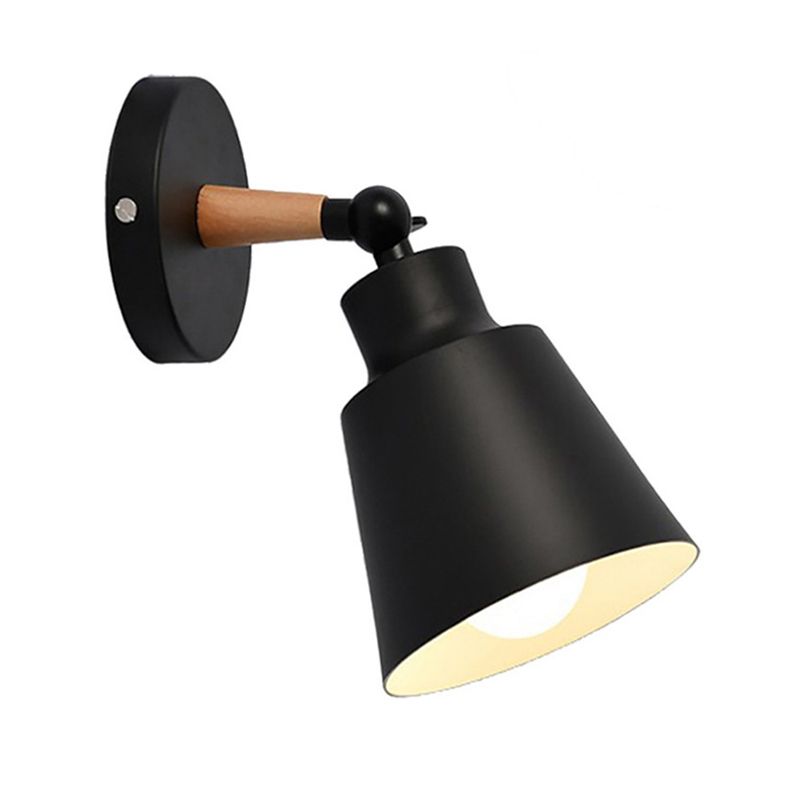 Postmodern Colorful Wall Light Fixture with Metal Shade for Sitting Room