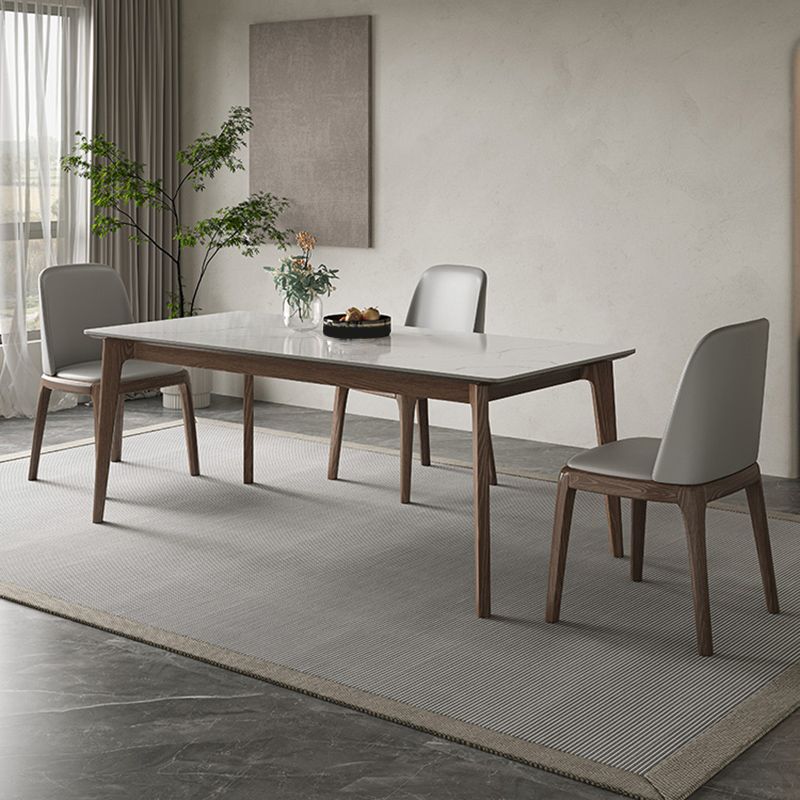 Modern 1/4/5/7 Pieces Dining Table Set Stone Rectangle Furniture in White