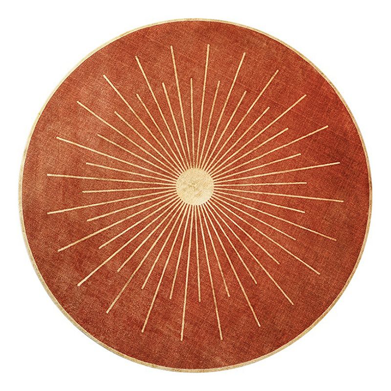 Moderne ronde bruin tapijt indoor tapijt niet-slip achterste tapijt voor slaapkamer