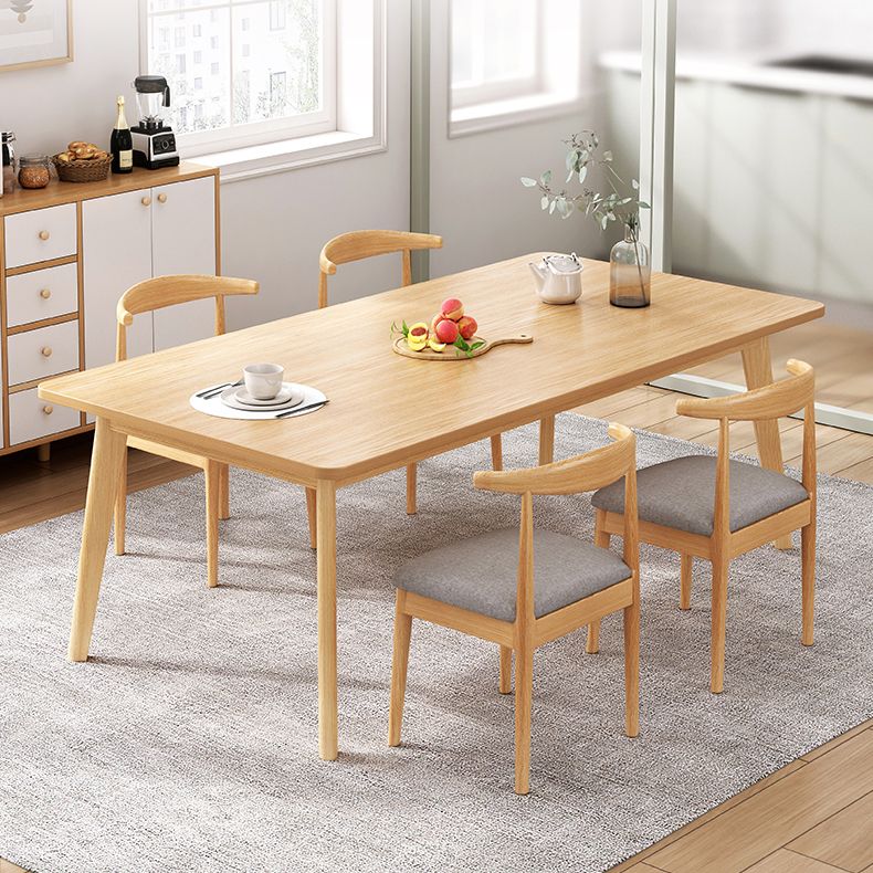 Contemporary MDF Rectangle Shape Dining Set Kitchen Standard Dining Set with 4 Legs Table