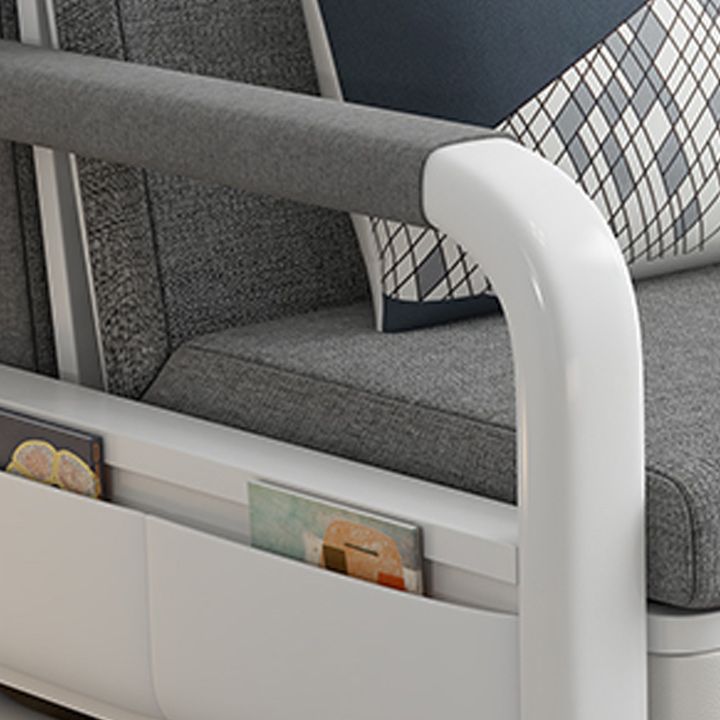 Cushion Back Sofa Futon Pillow Included Round Arms Futon Sofa Bed