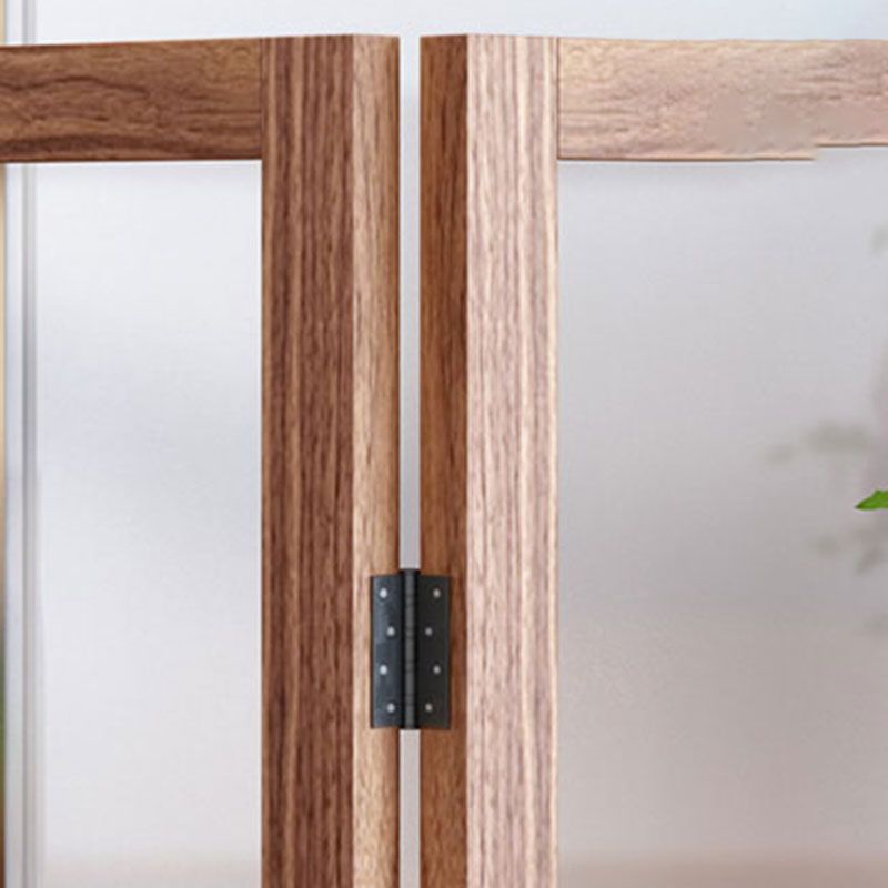 Open Back Folding Bookshelf Wood Contemporary Bookcase for Home