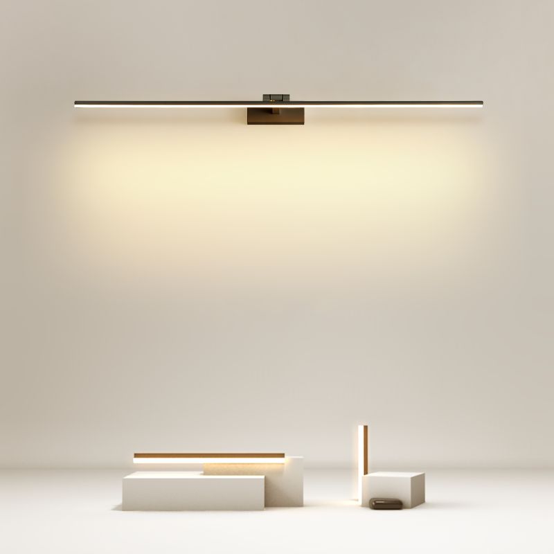 Moderno stile minimalista a parete lineare a parete vanità luci in alluminio sconde murale per bagno per bagno