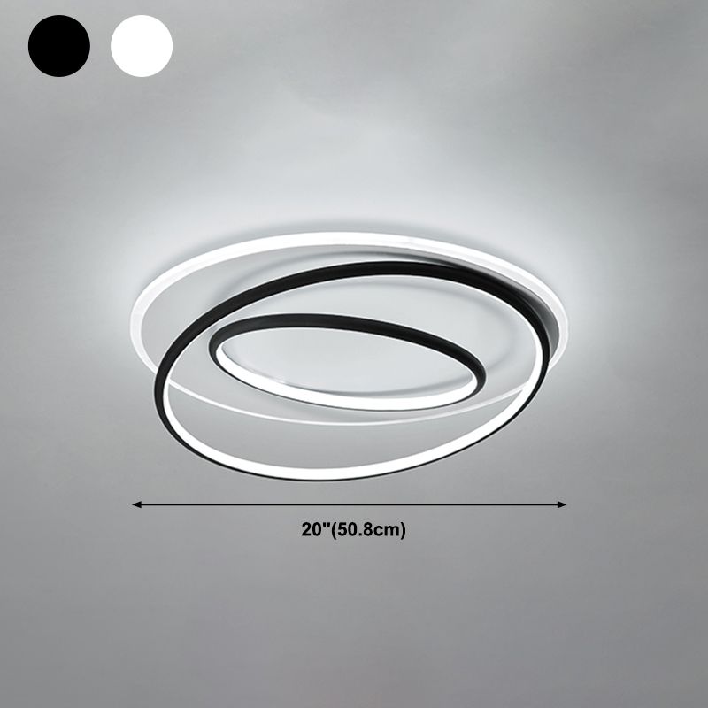 Plafonnier LED à montage encastré moderne, ligne géométrique, abat-jour en Silicone, pour chambre à coucher