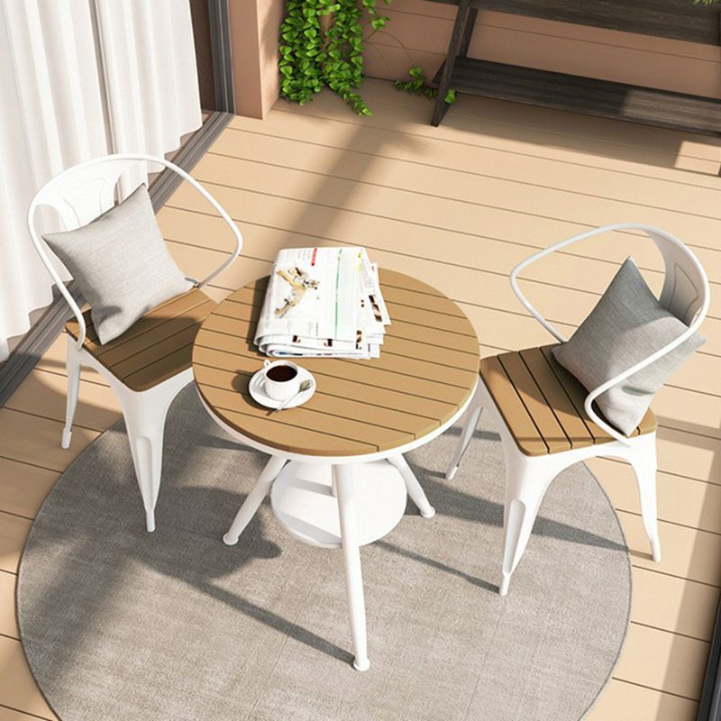 Modern Round Dining Set 1/3/5 Piece Reclaimed Wood Dining Table Set