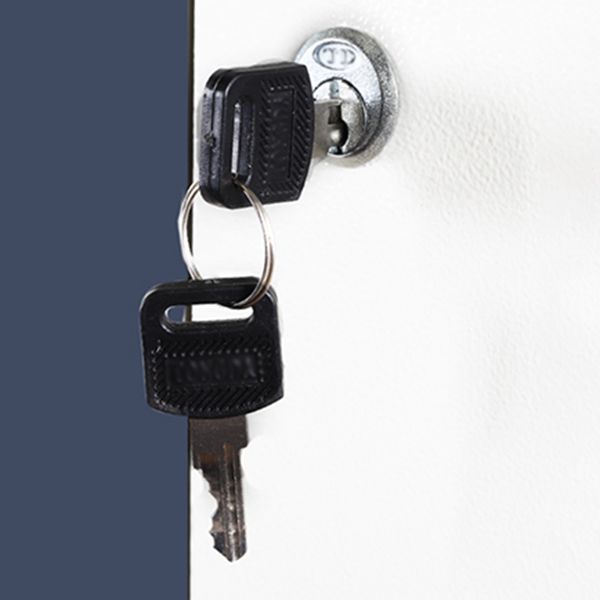 Modern Steel Wardrobe Cabinet White and Grey Wardrobe Armoire