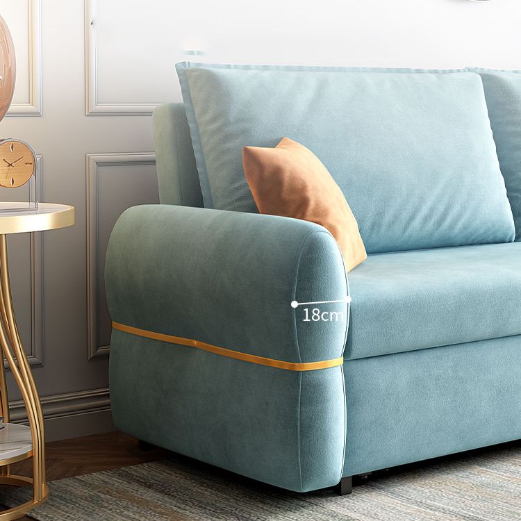 Azure Contemporary Seating with Pillows Convertible Sofa Bed for Apartment