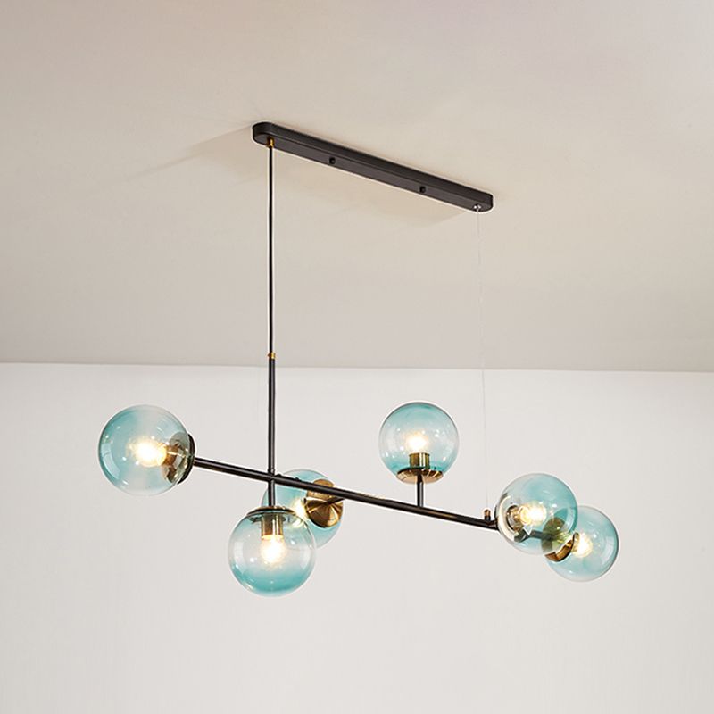 Modern Dining Pendant Lamp Dining Room Glass Shade Hanging Light Fixture