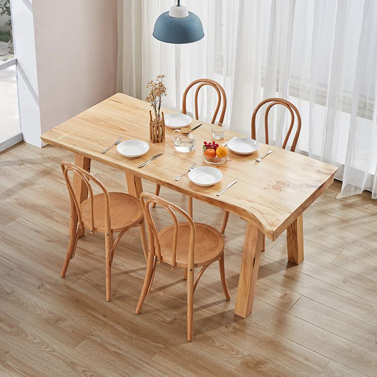 Tavolo da pranzo kaki standard glam tavolo da pranzo a forma di rettangolo in legno massiccio per cucina
