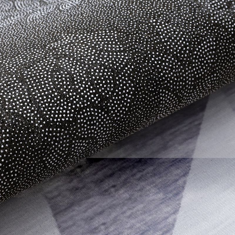Modern Living Room Area Rug Color Block Polyester Area Carpet Non-Slip Backing Rug