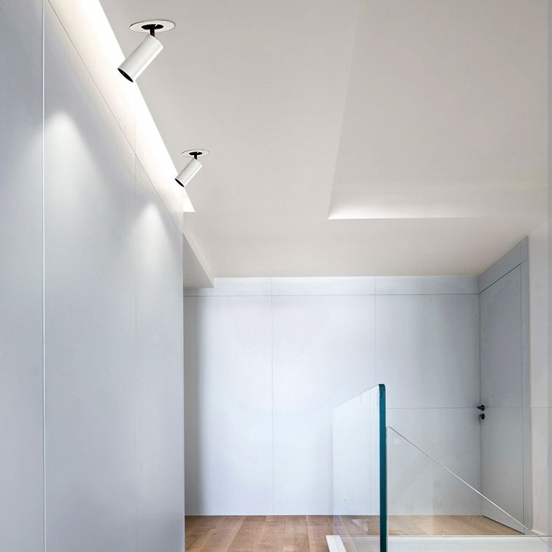 Matte weiße Röhrenförmige Downlight Nordic LED Metall Flush Deckenleuchte für Wohnzimmer