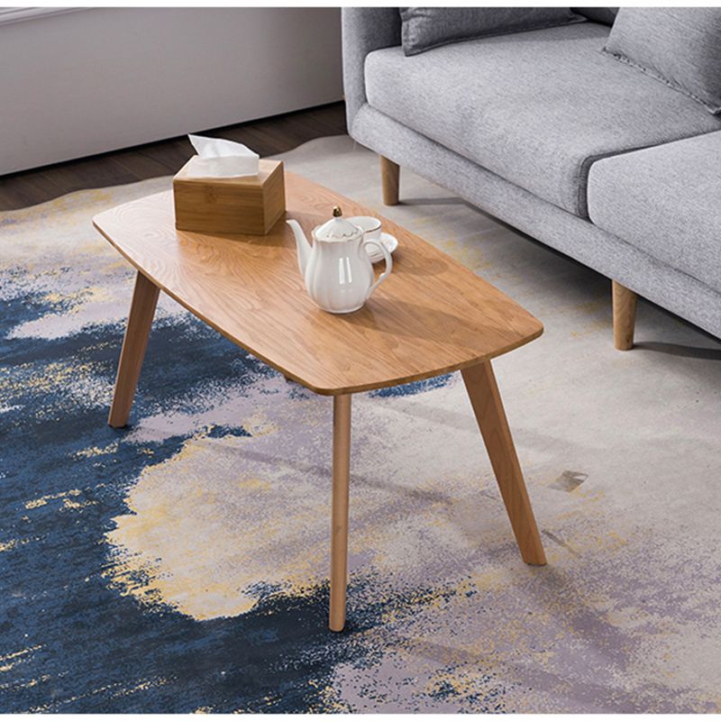 Modern Style 4-Leg Base Solid Color Round/square Wooden Coffee Table For Apartment